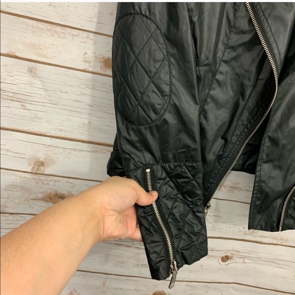 Vince Camuto Black Asymmetric Zip Moto Jacket - Picture 2 of 5